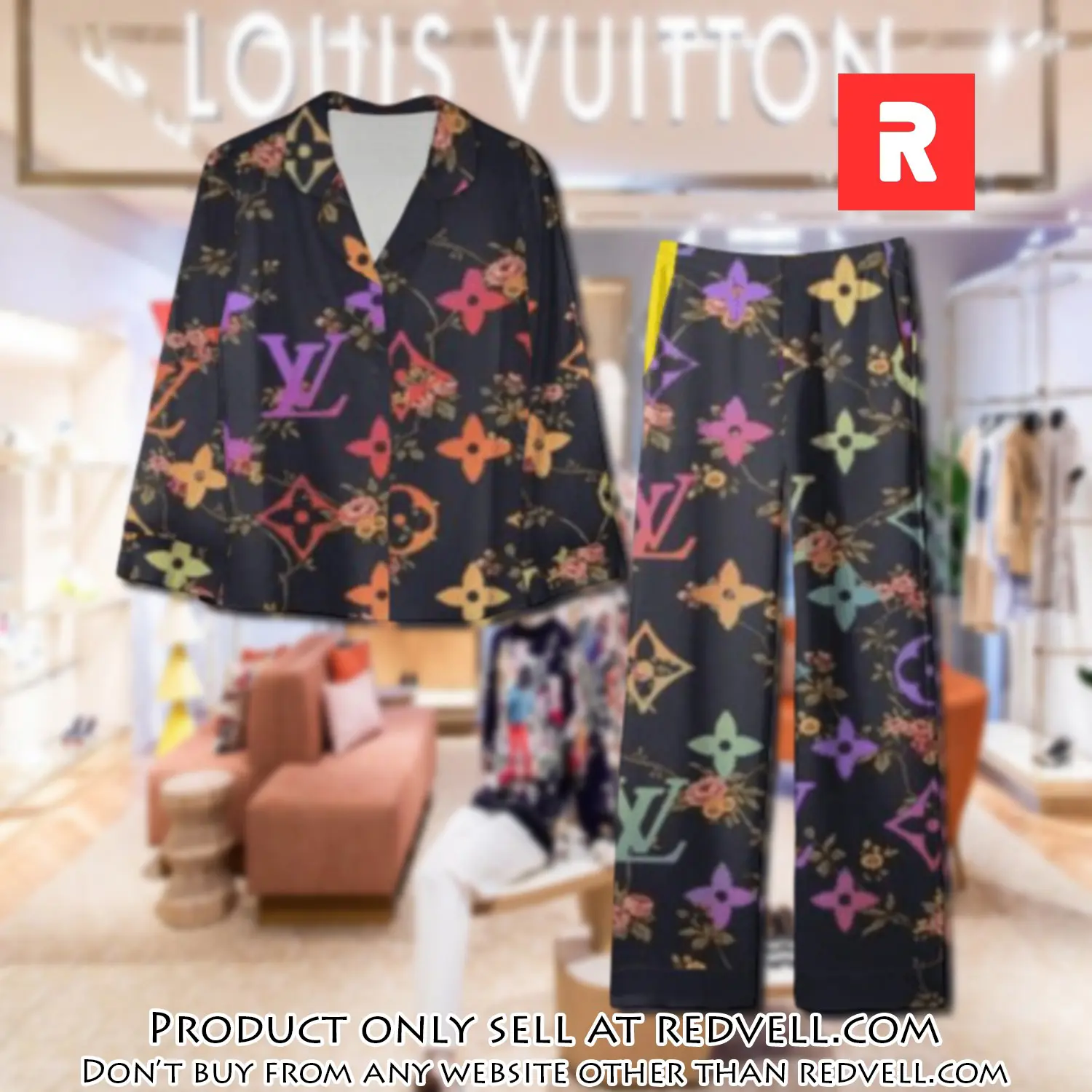 Trending luxury lv satin pajama set pjs1084 rv5534633